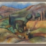 Софья Матвеева, «Южный пейзаж с холмами и деревьями», 1932. Фото: Борис Ярков, «Областная газета»