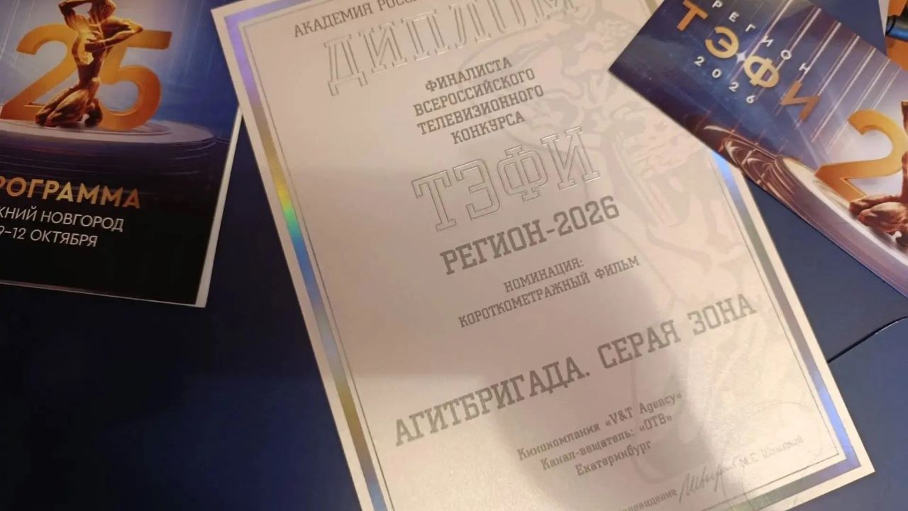 диплом финалиста конкурса "ТЭФИ-Регион", фильм "Агитбригада. Серая зона", Свердловская область